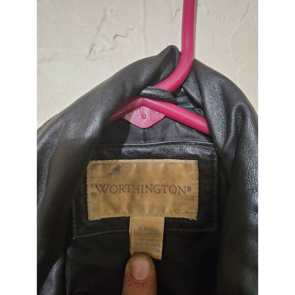 Worthington Leather Jacket Size XL - Picture 2 of 4